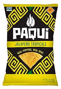 Paqui Tortilla Chips, Gluten Free Chips, Non-Gmo, Flavored, Jalepeno Tropicale, 7 Oz, Pack Of 5