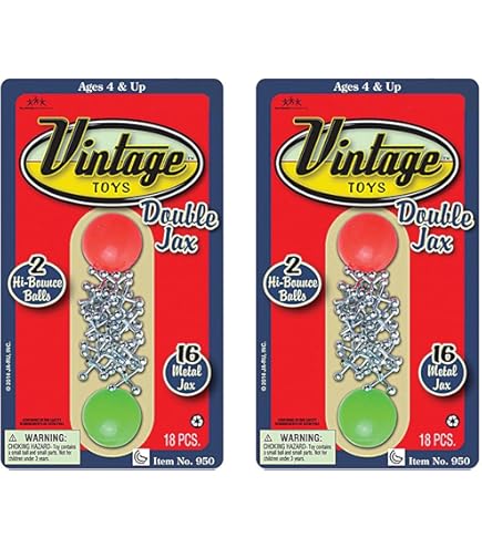 Amazon.com: JA-RU Vintage Toys Metal Jacks Set (8 Pack) w/Two