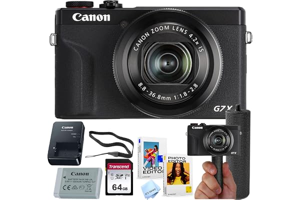 Canon PowerShot G7 X Mark III Digital Camera + 64GB Memory + Stabilizing Grip + Software Pack +More (Value Bundle)(Renewed)