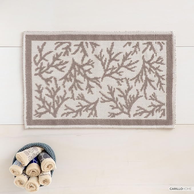 title=Tappeto Sardo in Puro Cotone Corallo- 80x150, Ecru