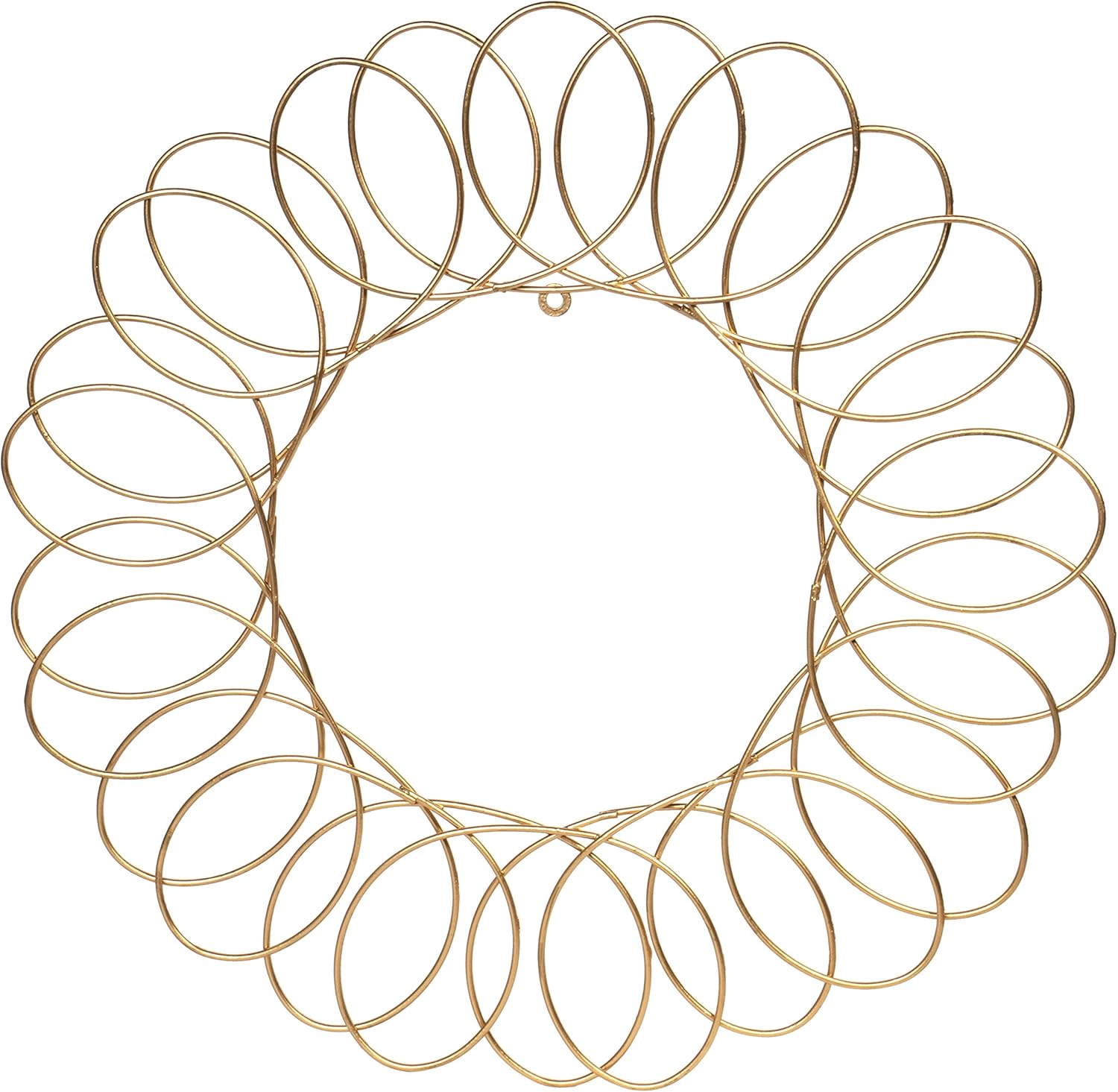 Red Co. Gold Metal Wreath Wall Mount Christmas Card