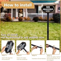 No Soliciting Sign for House with Stake - 50-mil