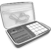Musiin Hardshell Travel Case Compatible with Native Instruments Maschine Mikro MK3 Drum Controller Analog Device cover Velvet Interior(Grey)