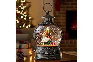 XPSCOCO Christmas Snow Globe Water Lantern with Clara & Nutcracker Suite Scene Battery Operated or USB Powered Musical Lighted Holiday Decoration for Tabletop Display for Family and Friends
