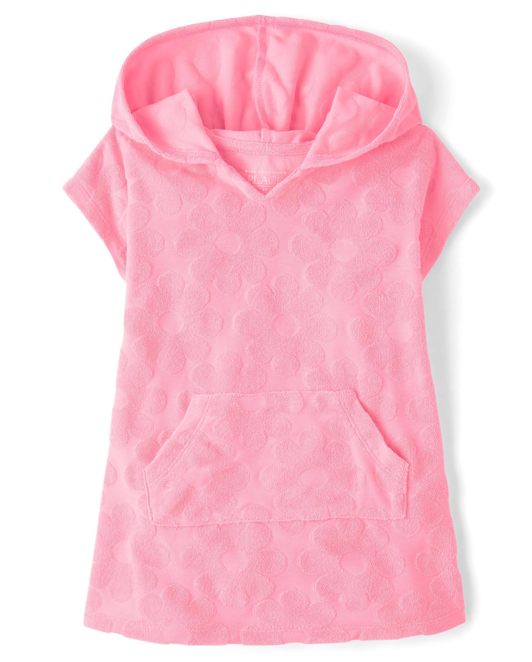 Photo 1 of The Children's Place,Baby Girls,and Toddler Hooded Swim Coverup,Princess Pink Terry,12 Months,18 Months
