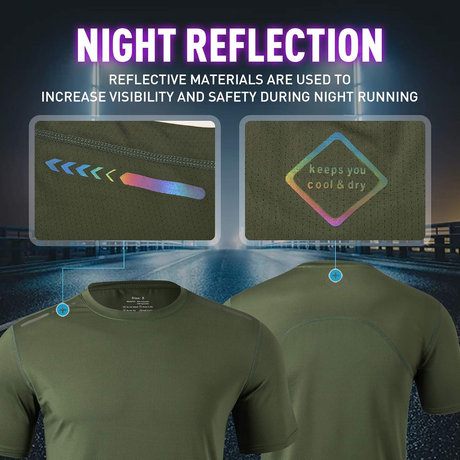 Nother Men's Quick-Drying Sports T-Shirt Breathable Quick Dry Gym Training Outdoor Running T-Shirt: Clothing