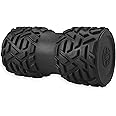 Gaiam Restore Grooved Foam Roller - Cradles The Spine, Calf, or Arms for Deep Muscle Release - Lightly Textured with Padding for Gentle Massage - 8" L x 4" D - Includes Massage Guide