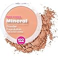 Ruby Kisses Mineral Pressed Powder Foundation, Medium to Full Coverage Natural Finish 0.35 Ounce (Creamy Beige)