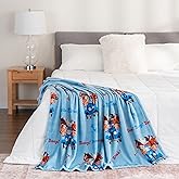 Berkshire Blanket - Little Blue Truck-Themed Kids Throw Made with Signature VelvetLoft® Fabric,Pet-Friendly and Cozy Throw,50 in x 60 in,Beep Beep Beep Truck Blue