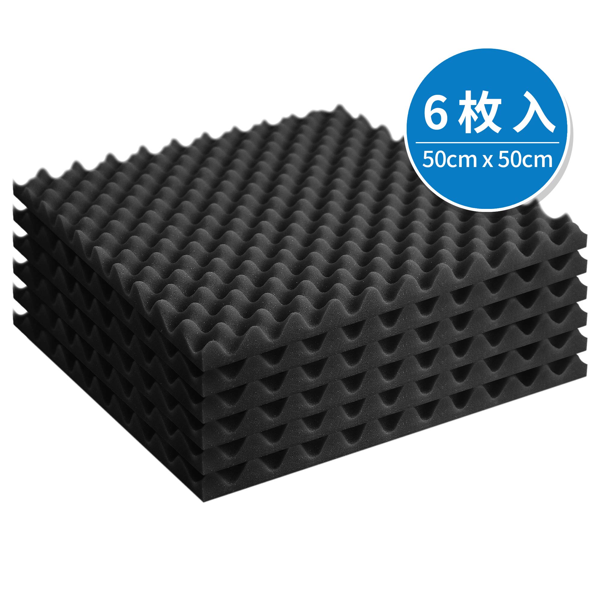 Mua 波型 ウレタン スポンジ 吸音 スポンジ 吸音材 防音騒音吸音対策 緩衝材 50cm 50cm 厚さ約25mm 6枚入 黒 Tren Amazon Nhật Chinh Hang 21 Fado