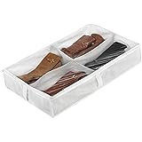 WhitmorUnderbed Boot Bag, 4 Section, White