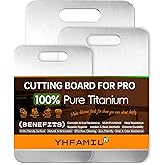 Titanium Cutting Board Set of 3, Titanium Cutting Boards for Kitchen, Cutting boards non toxic, Food-Grade Double-Sided Cutting Board for Raw and Cooked Food Separation, Dishwasher Safe (S+M+L)