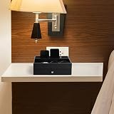BELLE VOUS Black Valet Tray with Drawer - 7 Compartment Organiser view 4