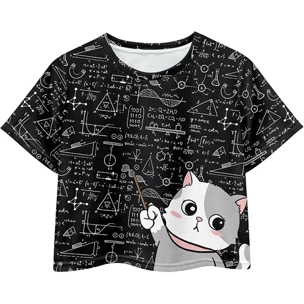 Girls' Love Print Crop Top & Fashion T-Shirt – Soft Short Sleeve Tank For Ages 5-13