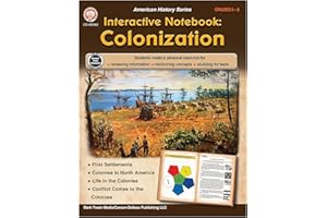Mark Twain Colonization Interactive Notebook, Social Studies for Grades 5 and Up, American History Books Covering the First Settlements and North America Colonies