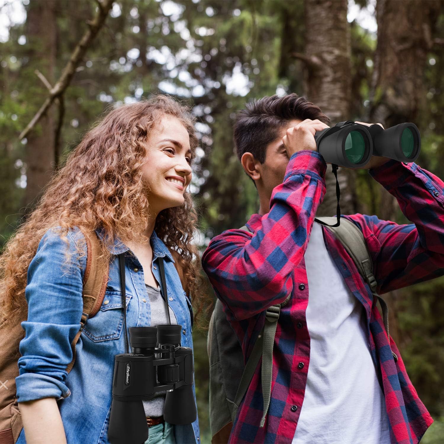SkyGenius 10 x 50 Powerful Binoculars for Adults Durable Full-Size Clear Binoculars for Bird Watching Travel Sightseeing Hunting Wildlife Watching Outdoor Sports Games and Concerts : Camera & Photo