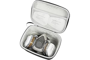 TRUDSAFE Hard Protective Travel Case for 3M 6100 6200 7502 Half Face Respirator Mask, Hard Shell Case Designed and Fits 6000 Series Half Face Respirator, Gas Mask Bag, Gas Mask Pouch