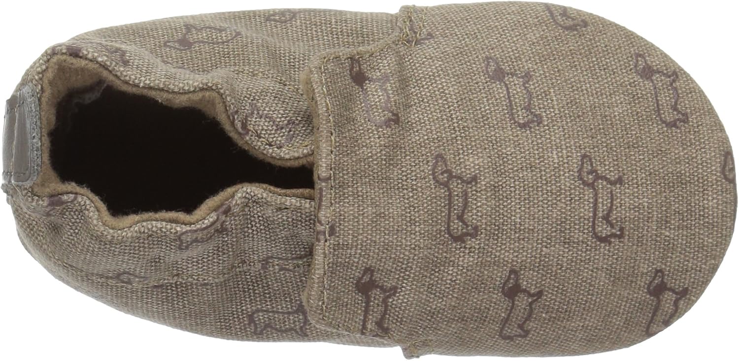  | Robeez Kids' Slip on, Canvas, Puppy Love Crib Shoe | Sneakers