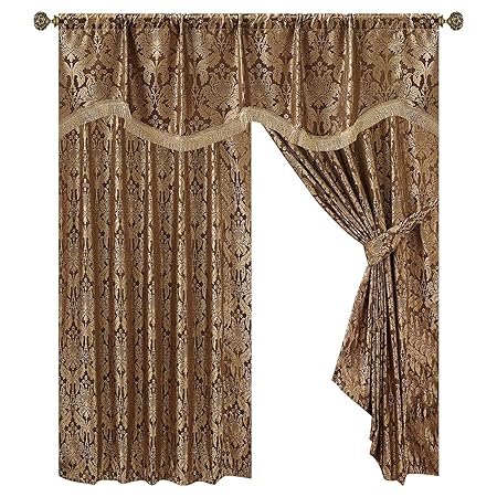 Luxury Jacquard Fully Lined Malta Pencil Pleat Curtains With