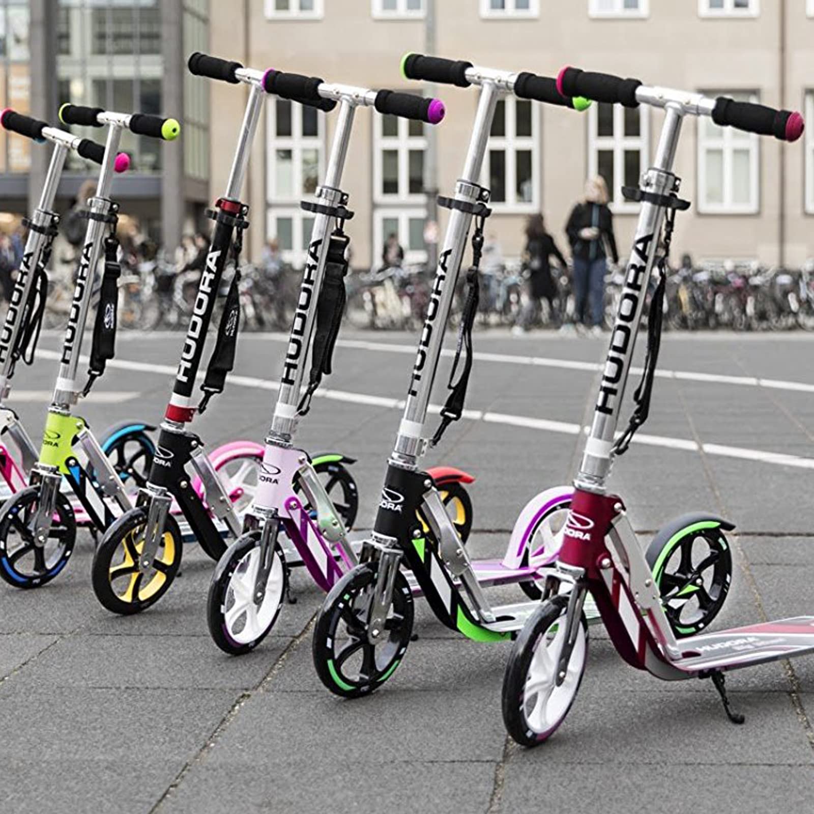 HUDORA Scooter for Kids & Teens - Ages 6-12, Adult Scooter with Big Wheels, Lightweight Durable All-Aluminum Frame