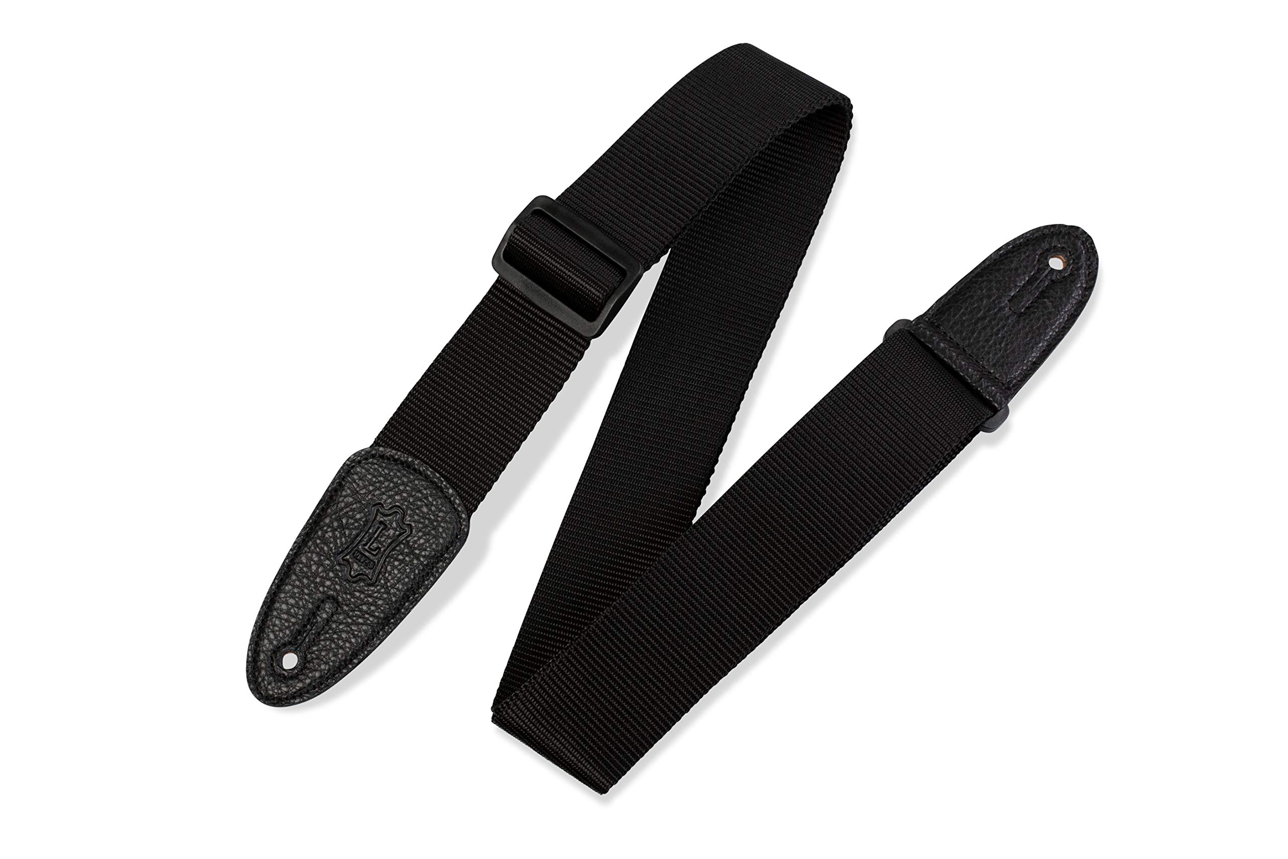 Levy's 2 inch Soft - Hand Polypropylene with Leather Ends - Black