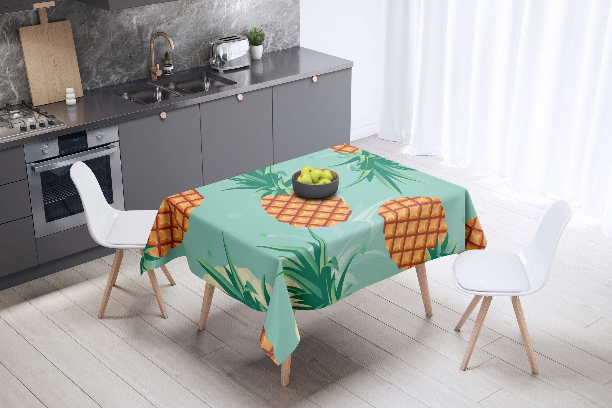 Bonamaison Kitchen Decoration, Tablecloth, 140cm x 140cm - Designed and Manufactured in Turkey