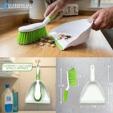 TDBS Dustpan and Brush Set Green – Easy Hold Soft Bristles Home Cleaning view 6