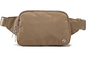 Everywhere Belt Bag Large 2L, Pander Waterproof Everywhere Fanny Pack Purse for Women and Men with Adjustable Strap. (Gray Br