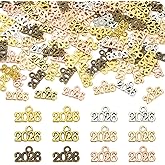 Magibeads Year Signet Charms 2025 2026Graduation Tassel Charm Alloy Year Letter Pendant for Graduation Cap Tassel New Year Jewelry Making Necklace Bracelet Keychain