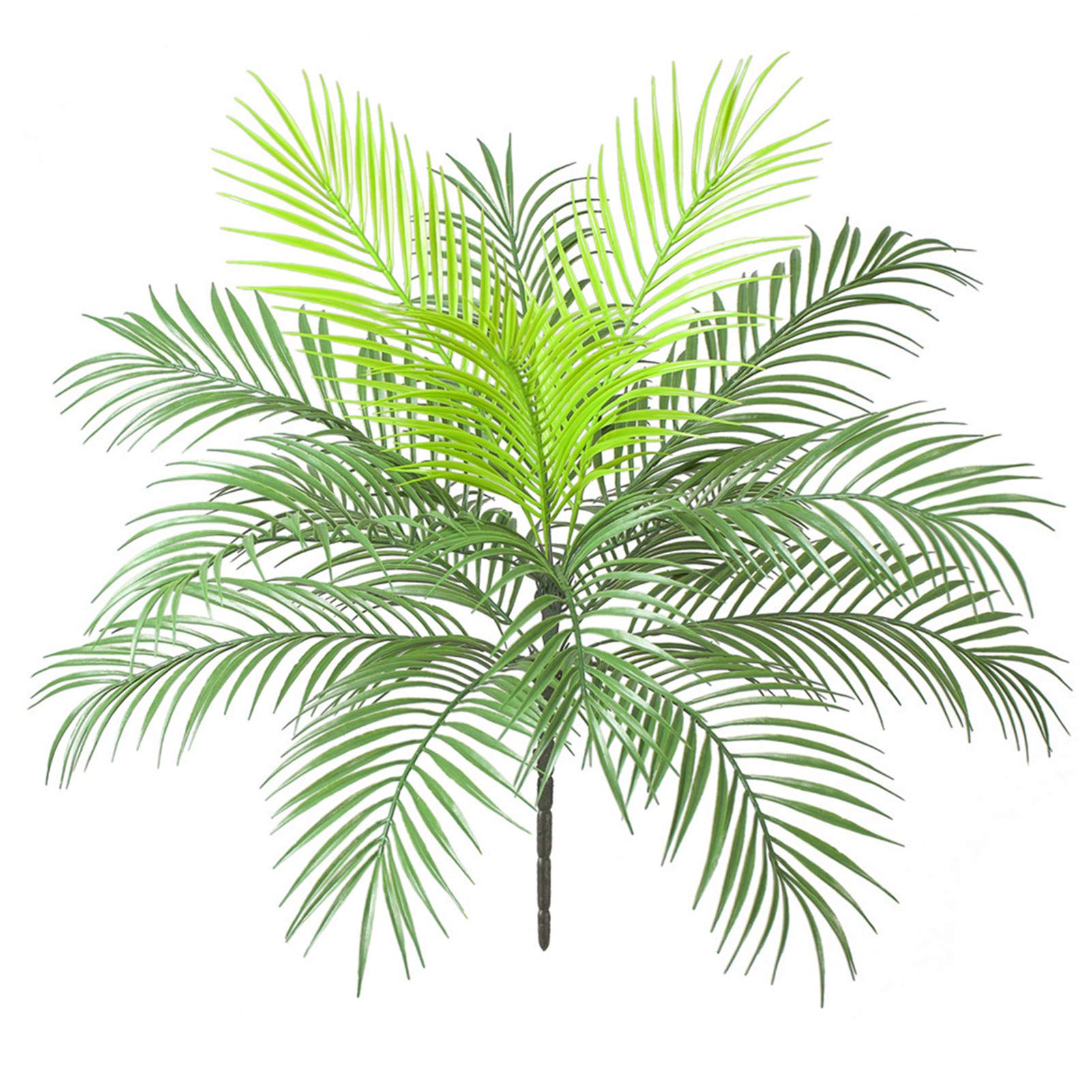 AIVORIUY Artificial Tropical Palm Leaf Bushes Faux Green Fronds Plant in Plastic Areca Palm Plant 15 Leaves Palm Tree 63 cm Tall for Tropical Greenery Accent Floral Arrangement Home Wedding Decor