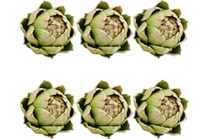 Meiwlong 6-Pack Large Faux Artichoke Artificial Artichokes Decor Fake Vegetables and Fruits Realistic Artichoke Bowl Filler f