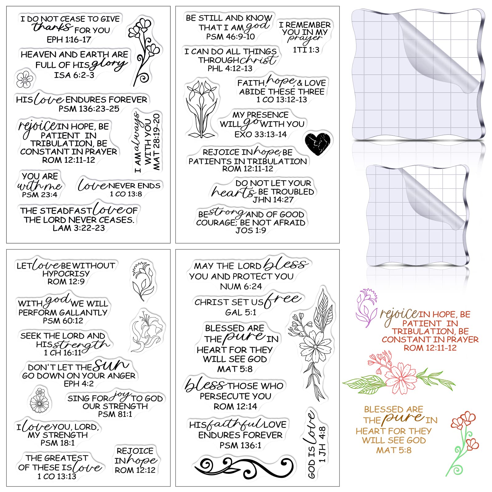 Mua 4 Sheets Bible Verse Clear Stamps Set Christian Scrapbooking Stamp