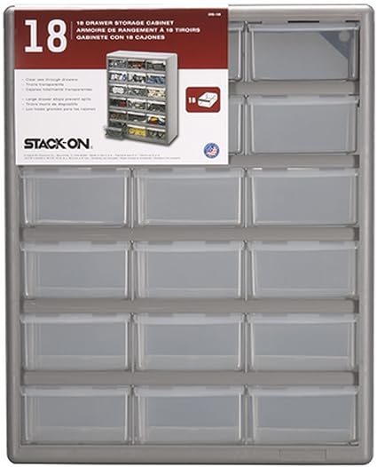 Stack On Ds 18 18 Drawer Storage Cabinet Amazon Co Uk Diy Tools