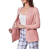 Deyeek Mastectomy Shirts with Drain Pockets Post Shoulder Surgery Tops for Women Chemo Port Long Sleeve with Zippers