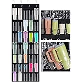 NiHome 35-Pocket Large Capacity Door Cup Organizer for Stanley Tumblers 30oz, 40oz, Door Hanging Water Bottle Storage with Double-Sided Tape Stabilizer, Waterproof Oxford Fabric, Transparent, BPA-Free
