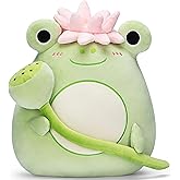 PLAYNICS Original 13.5-inch Large Frog Plush Pillow Stuffed Animal Toy,Big Size Cute Soft Toys Fat Kawaii Hugging Pillows Cuddle Plushie,Gift for Kids Girls Boys