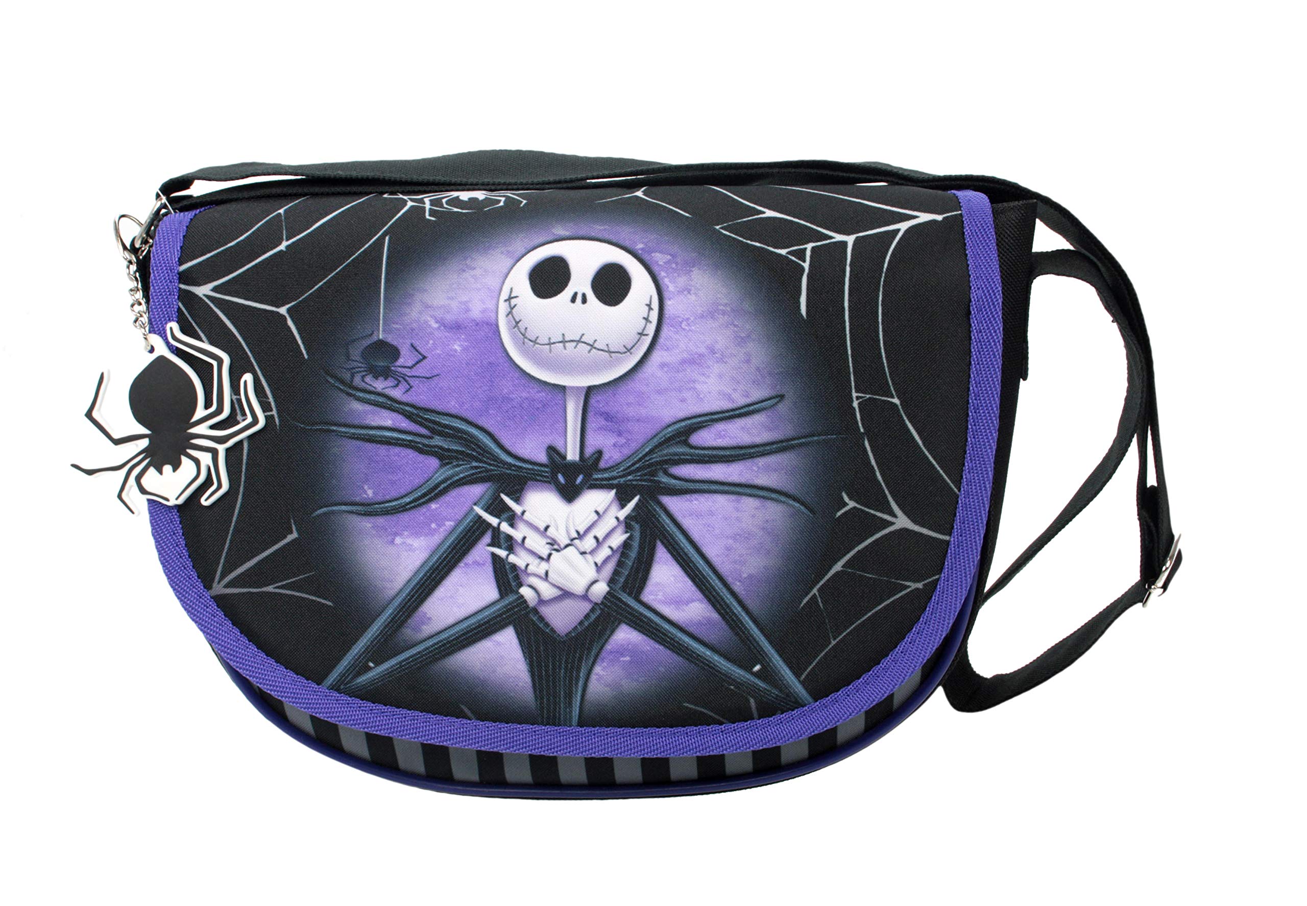 The Nightmare Before Christmas NBX Jack & Sally Black and Purple Shoulder Saddle Bag