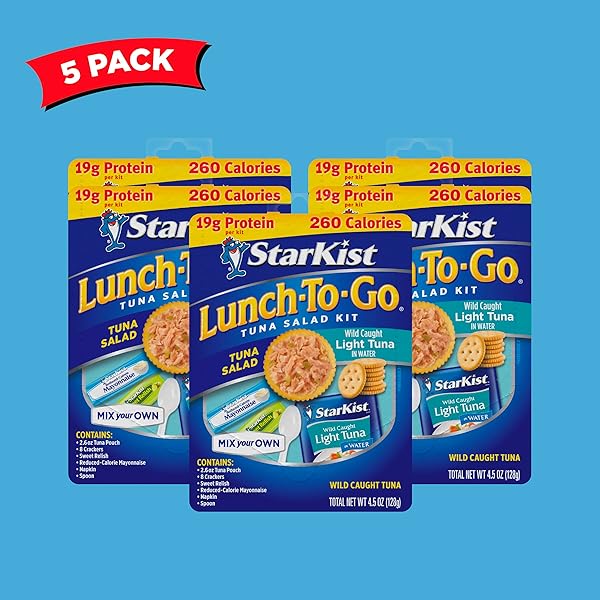 STARKIST LUNCH TO-GO CHUNK LIGHT MIX YOUR OWN TUNA SALAD – 4.5 OZ- (PACK OF 5)