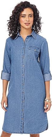 tie belt denim shirt