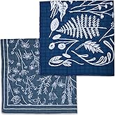 Acigbetter 2 Pack Soft Cotton-Blend Bandana for Women and Men, 21.6''x 21.6'' Neck Head Scarf Summer Thin Bandana Headband