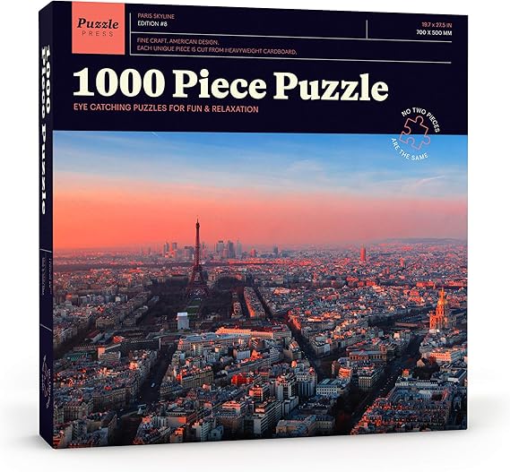 Puzzle Press Paris Skyline Puzzle 1000 Piece Adult Jigsaw Puzzle