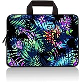 RUYIDAY 14 15 15.4 15.6 inch Laptop Handle Bag Computer Protect Case Pouch Holder Notebook Sleeve Neoprene Cover Soft Carrying Travel for Dell Lenovo Toshiba HP Chromebook ASUS Acer (Colorful Leaves)
