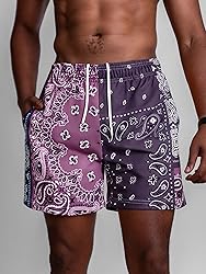 DIOTSR Mens Paisley Graphic Basketball Shorts