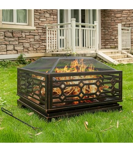 Amazon.com : Esschert Design FF1003 Forest and Moon Fire Basket