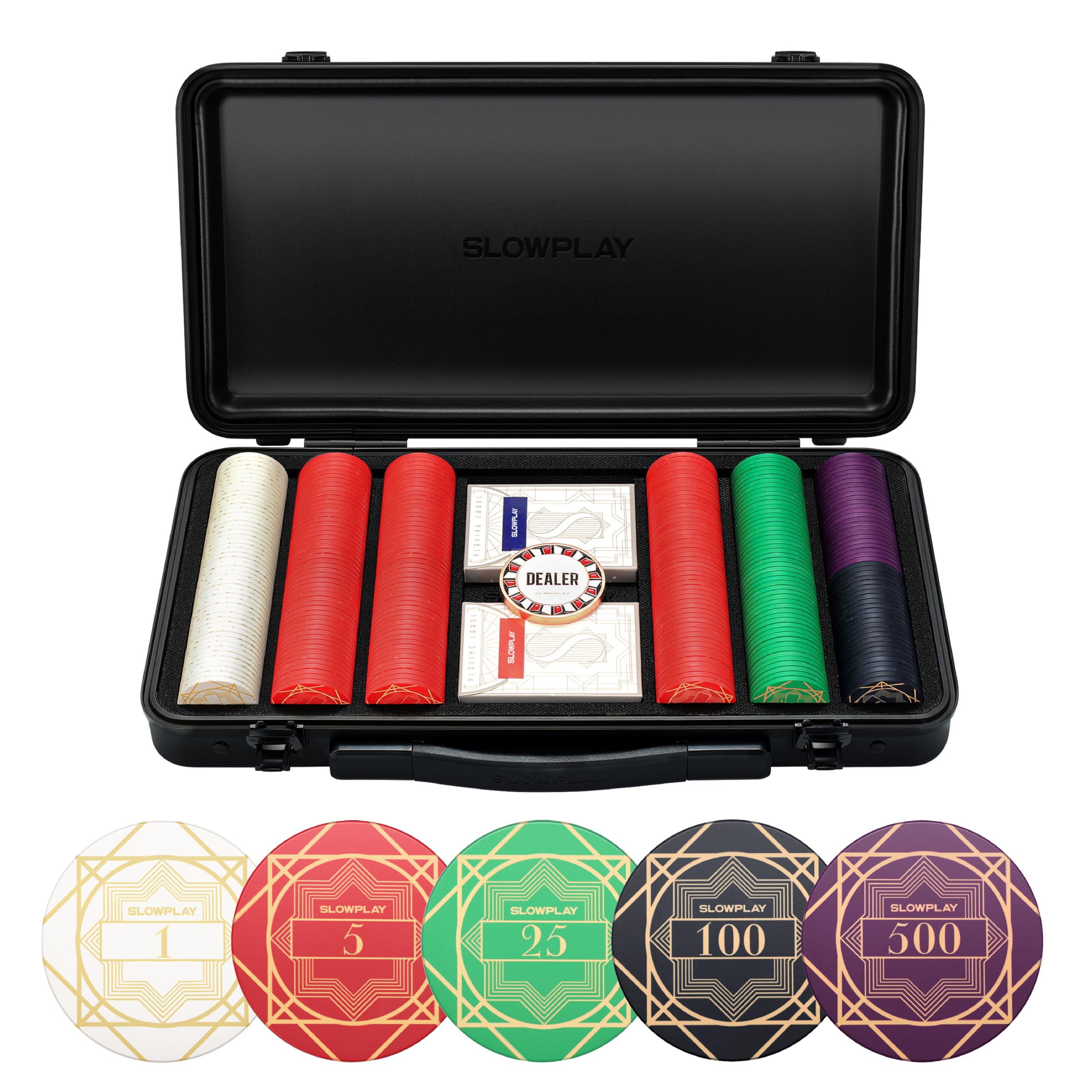 SLOWPLAY ACES Poker Set (300 pcs Numbered)
