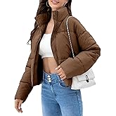WHN Women Cropped Quilted Puffer Jacket 2025 Winter Outerwear Coat Warm Full Zipper Padded Jacket