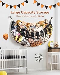 Stuffed Animal Storage Hammock with Lights- Boho
