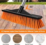 Newthinking Yard Broom Outdoor Heavy Duty 40cm Wide Brush Head Stainless Handle view 3