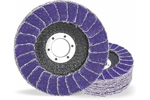 ABRAPRO Premium Ceramic Type 29 Flap Discs 36+ Grit, 4 1/2 x 7/8-Inch Grinding Wheels for Stainless Steel, Sheet Metal, 4.5" x 7/8" Sanding Disc Abrasive Flap Disk, 5Pack