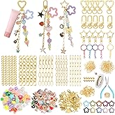 Ecoofor Keychain Making Kit 354 Pcs — Bag Charm Kit with 136 Charms, 25 Extender Chains, 20 Keychain Clips, Beading Accessories & Jewelry Pliers — DIY Crafting and Jewelry Making for Adults
